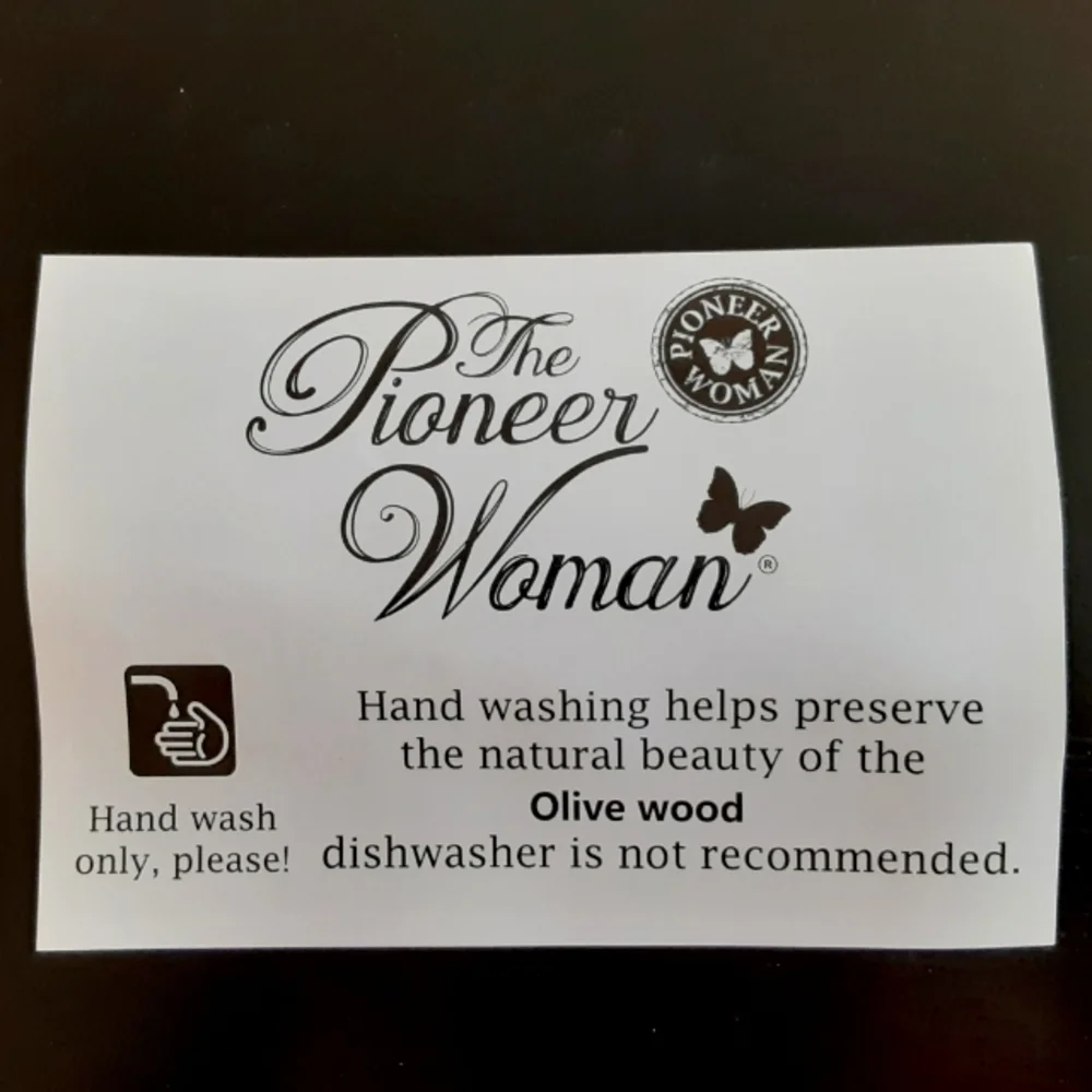 Pioneer Woman 3-Piece Olive Wood Utensil Set